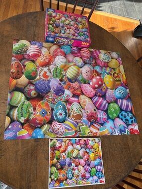 White Mountain Multicolor Decorated Easter Eggs 1000-Piece Puzzle